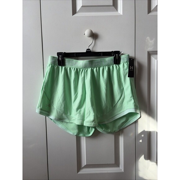 Under Armour Women's Active Athletic Quick Dry Shorts Green Loose L - Picture 1 of 4
